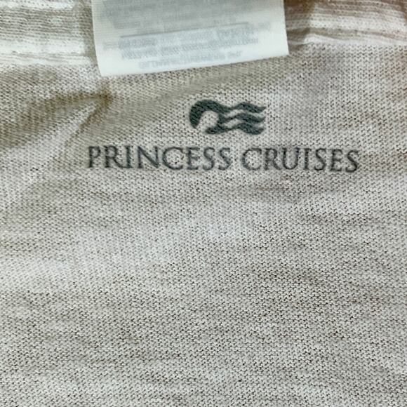 VTG Princess Cruises Western Europe Passage Map Graphic T Shirt White XL Travel - Picture 3 of 7